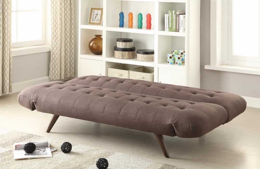 Janet - Janet Tufted Sofa Bed with Adjustable Armrest Milk Grey