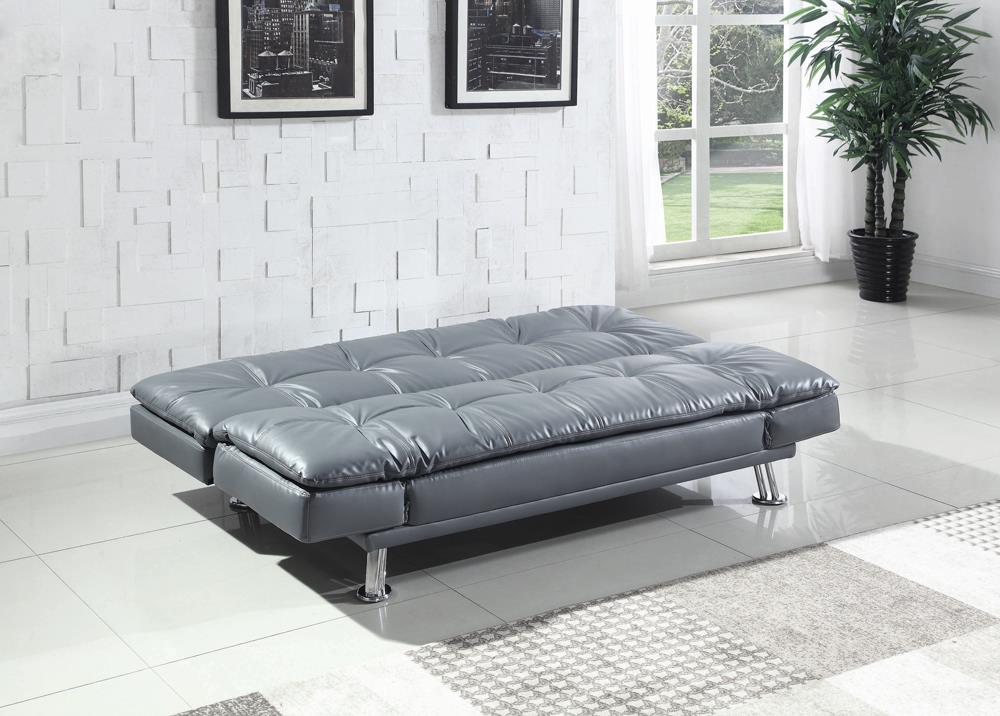 Dilleston - Dilleston Tufted Back Upholstered Sofa Bed Grey