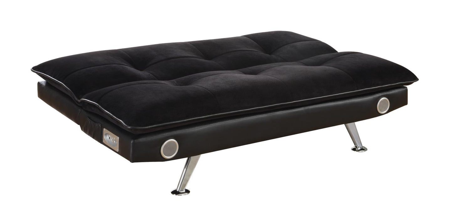 Odel - Odel Upholstered Sofa Bed with Bluetooth Speakers Black