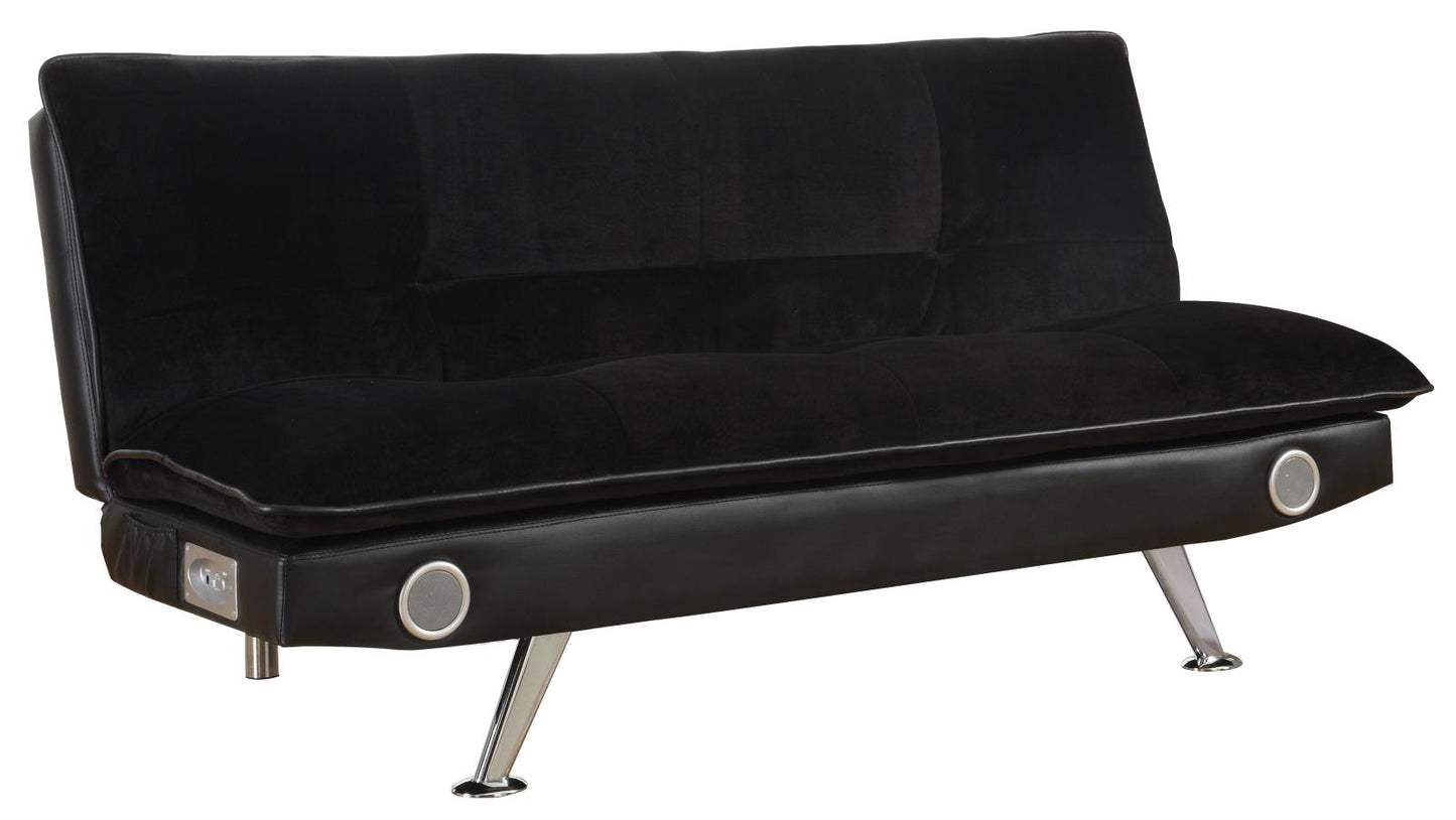 Odel - Odel Upholstered Sofa Bed with Bluetooth Speakers Black