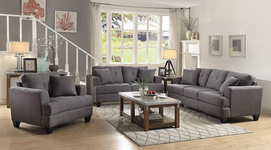 Samuel - Samuel Tufted Sofa Charcoal