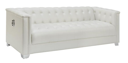 Chaviano - Chaviano Tufted Upholstered Sofa Pearl White