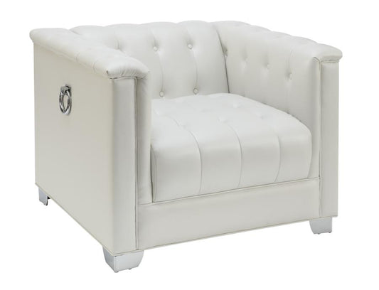 Chaviano - Chaviano Tufted Upholstered Chair Pearl White