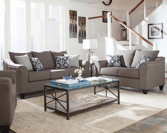 Salizar - Salizar Upholstered Flared Arm Living Room Set Grey
