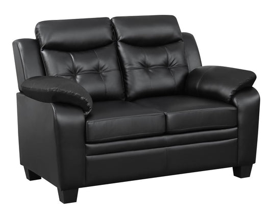 Finley - Finley Tufted Upholstered Loveseat Black