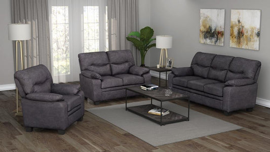 Meagan - Meagan Pillow Top Arms Upholstered Chair Charcoal