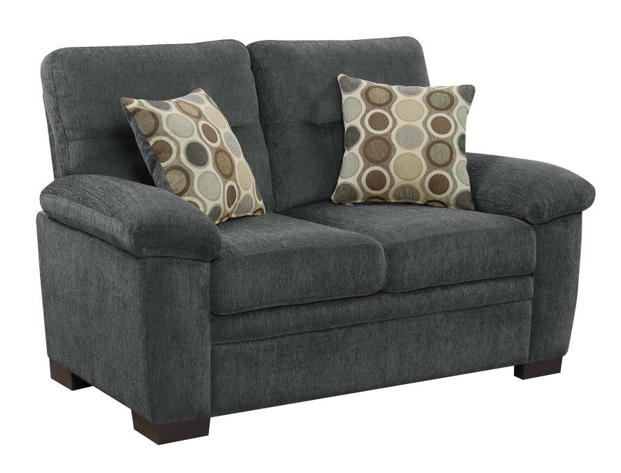 Fairbairn - Fairbairn Upholstered Loveseat Charcoal