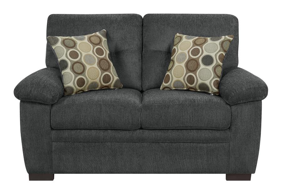 Fairbairn - Fairbairn Upholstered Loveseat Charcoal