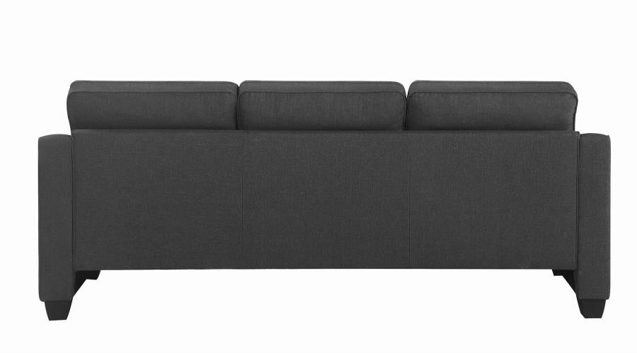 Nicolette - Nicolette Upholstered Tufted Sectional Dark Grey