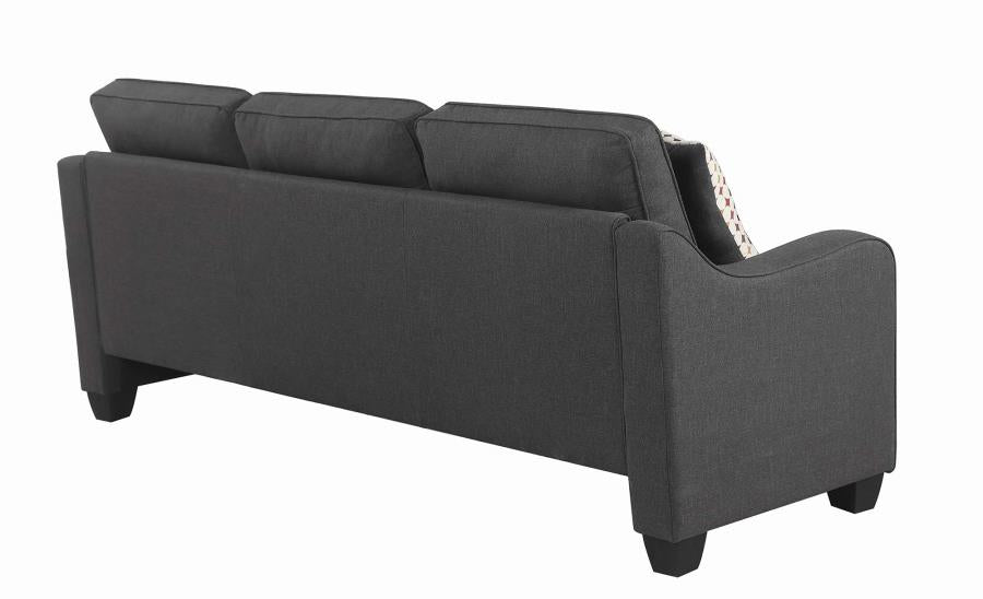 Nicolette - Nicolette Upholstered Tufted Sectional Dark Grey