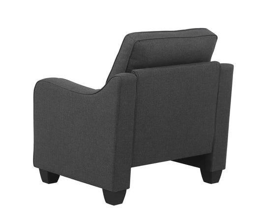 Nicolette - Nicolette Upholstered Tufted Chair Dark Grey