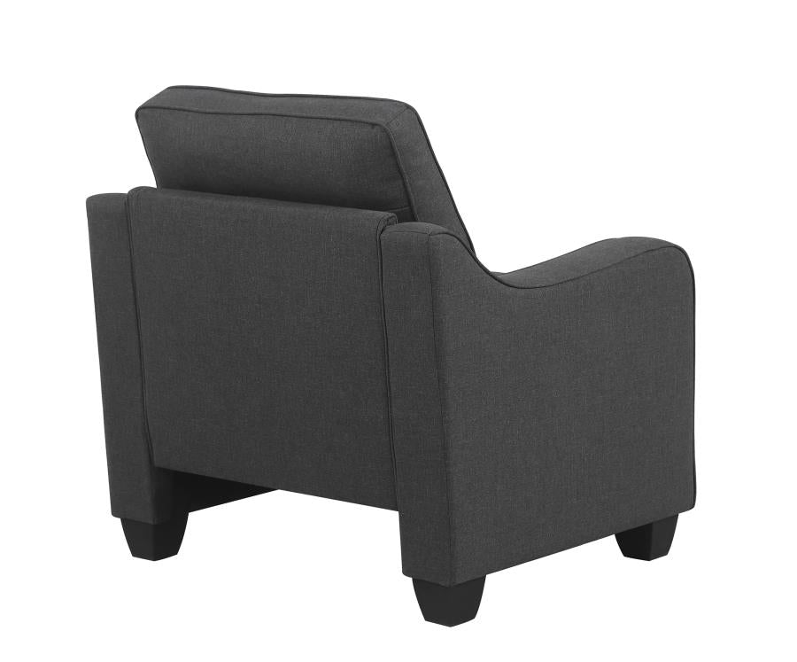 Nicolette - Nicolette Upholstered Tufted Chair Dark Grey