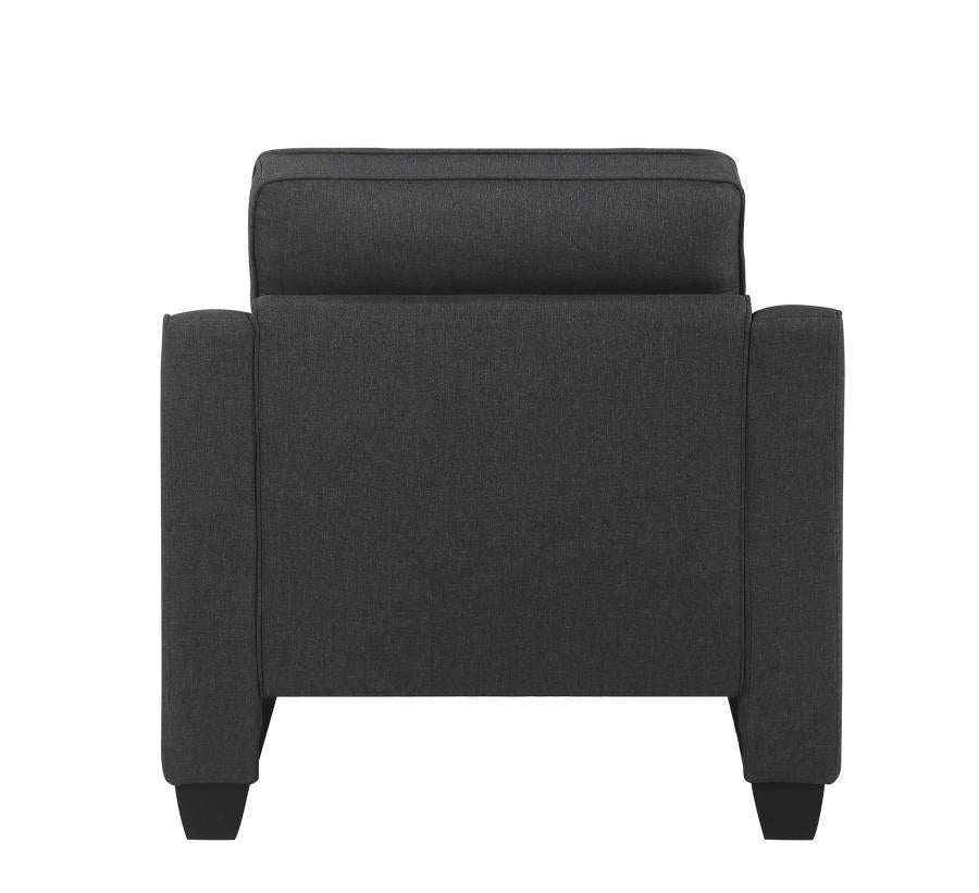 Nicolette - Nicolette Upholstered Tufted Chair Dark Grey