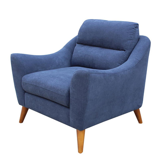 Gano - Gano Sloped Arm Upholstered Chair Navy Blue