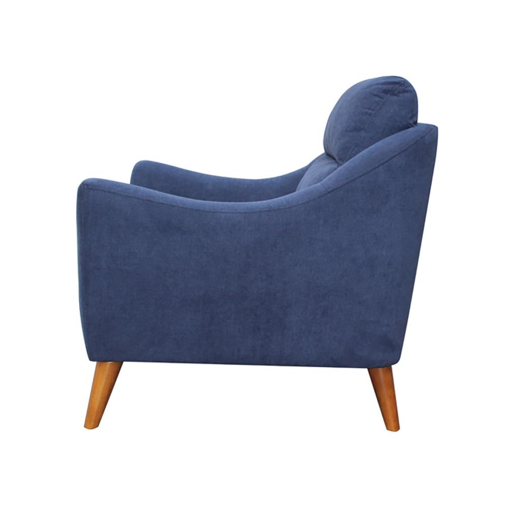 Gano - Gano Sloped Arm Upholstered Chair Navy Blue