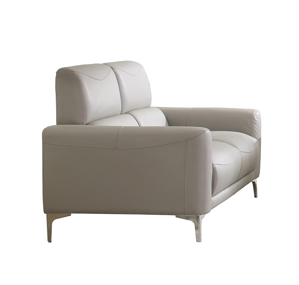 Glenmark - Glenmark Track Arm Upholstered Loveseat Taupe