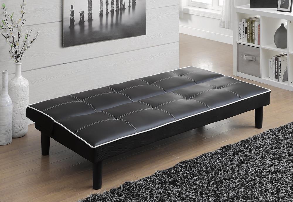 Katrina - Katrina Tufted Upholstered Sofa Bed Black