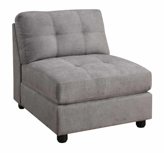 Claude - Claude Tufted Cushion Back Armless Chair Dove