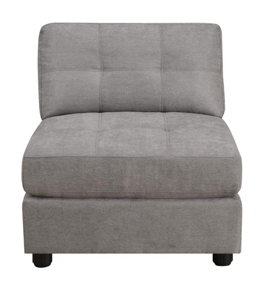 Claude - Claude Tufted Cushion Back Armless Chair Dove