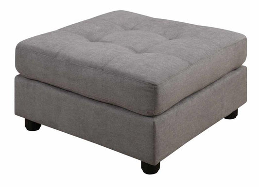 Claude - Claude Tufted Cushion Back Ottoman Dove