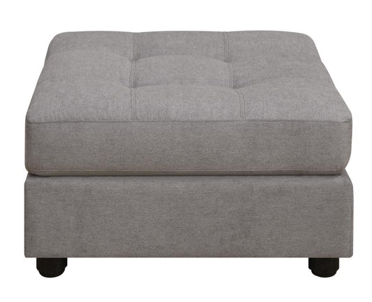 Claude - Claude Tufted Cushion Back Ottoman Dove