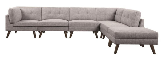 Churchill - Churchill Button Tufted Corner Sofa Grey
