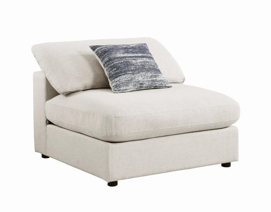 Serene - Serene Upholstered Armless Chair Beige