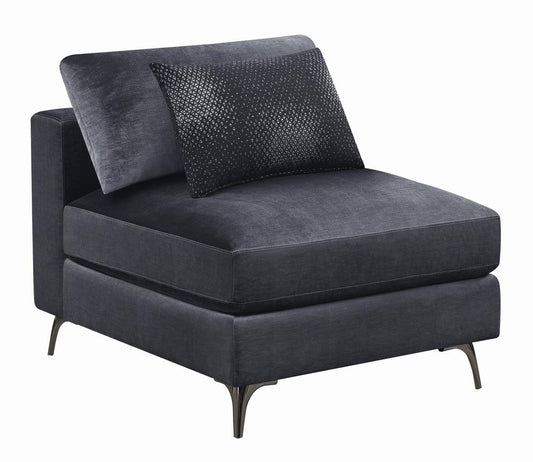 Schwartzman - Schwartzman Removable Cushion Armless Chair Charcoal