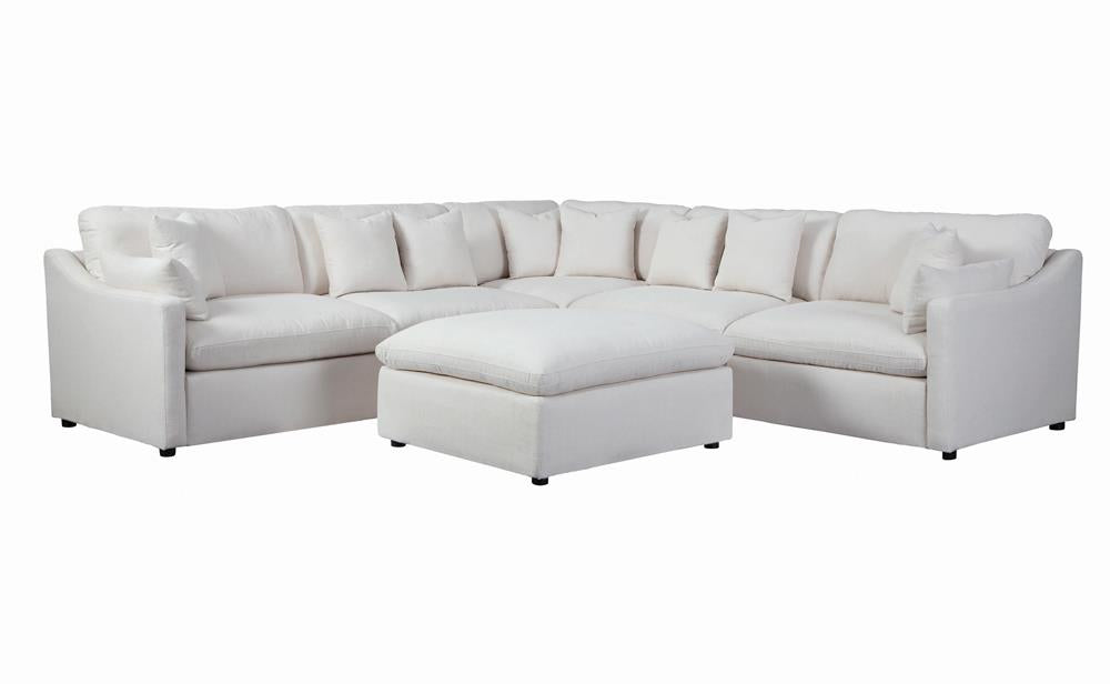 Hobson - Hobson Cushion Seat Ottoman Off-White