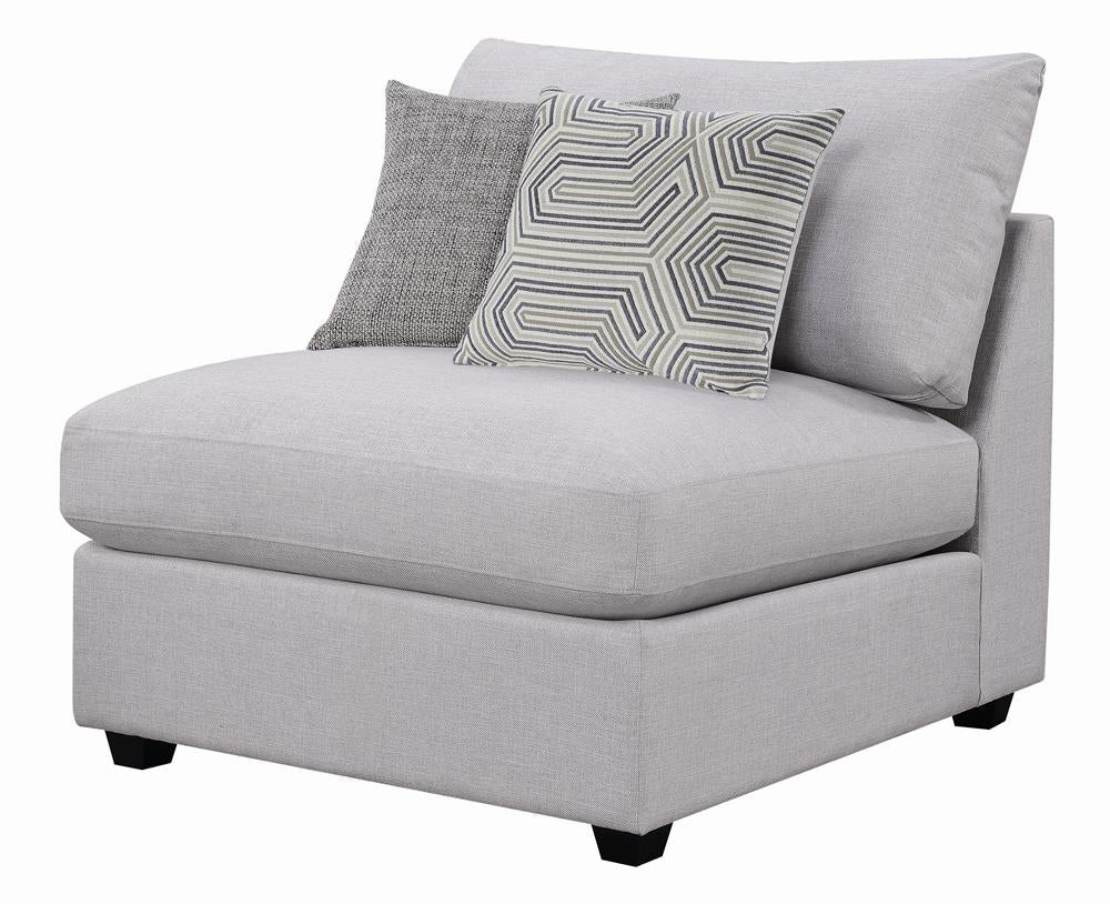 Cambria - Cambria Upholstered Armless Chair Grey