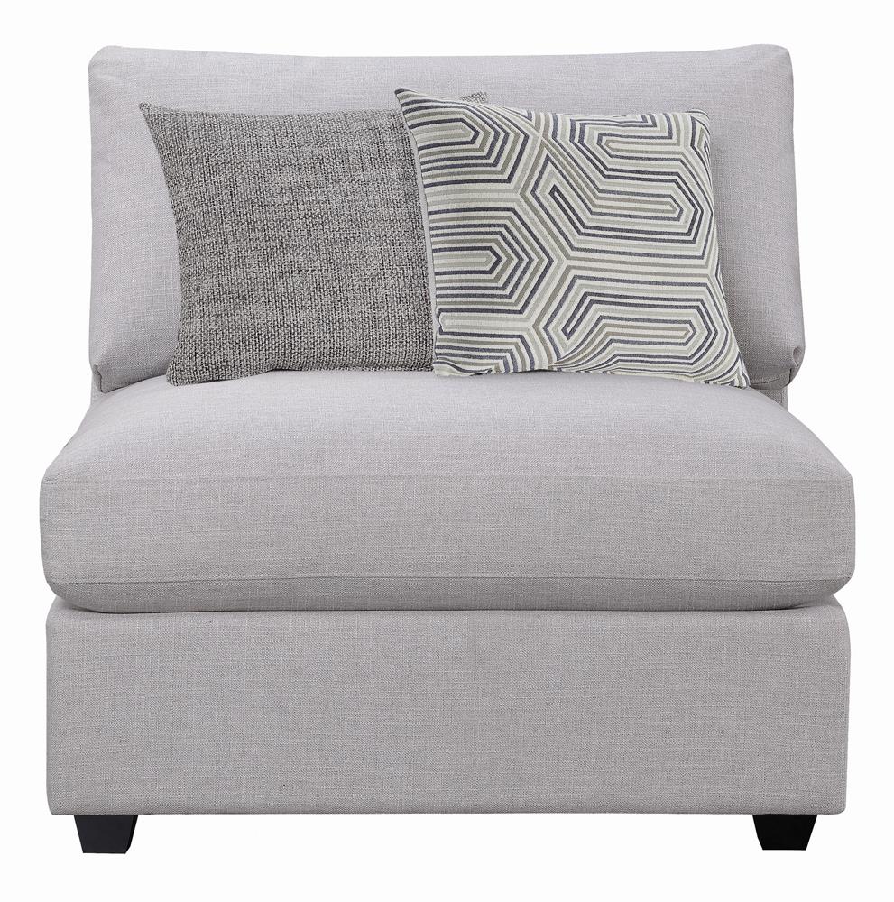 Cambria - Cambria Upholstered Armless Chair Grey