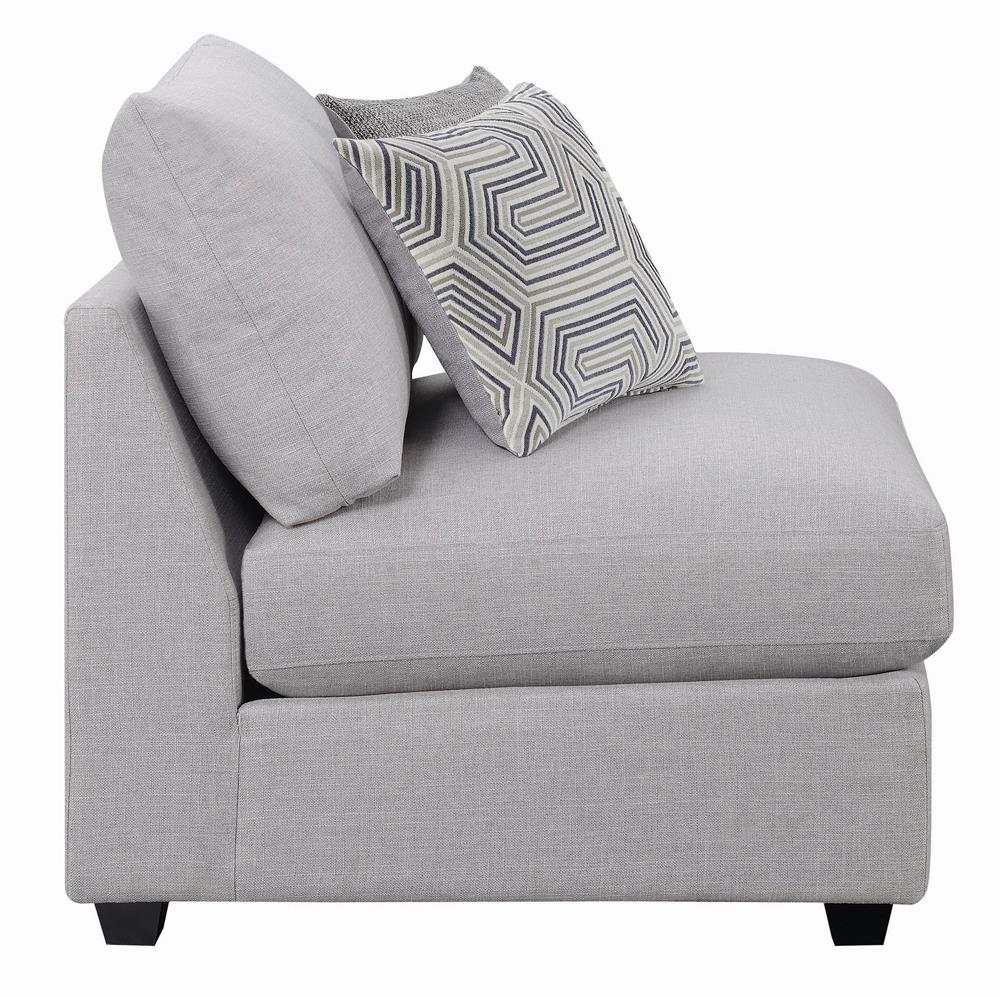 Cambria - Cambria Upholstered Armless Chair Grey