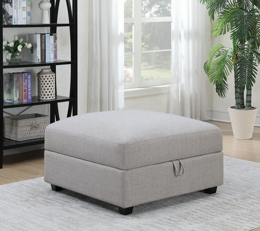 Cambria - Cambria Square Storage Ottoman Grey