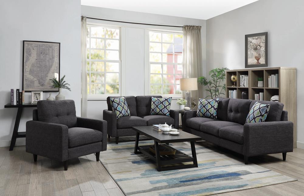 Watsonville - Watsonville 2-piece Cushion Back Living Room Set Grey