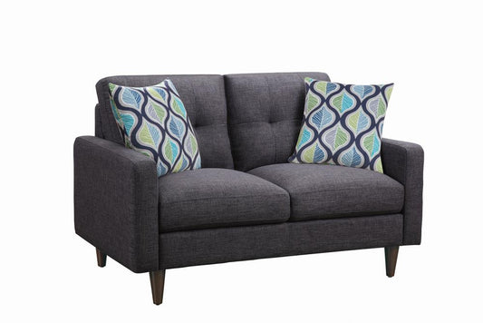 Watsonville - Watsonville Tufted Back Loveseat Grey