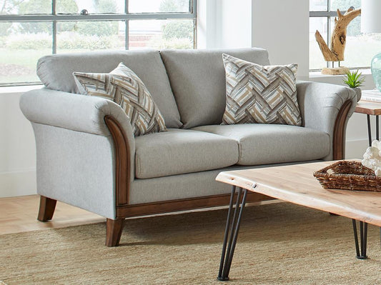 Roxanne - Roxanne Upholstered Flared Arm Loveseat Platinum