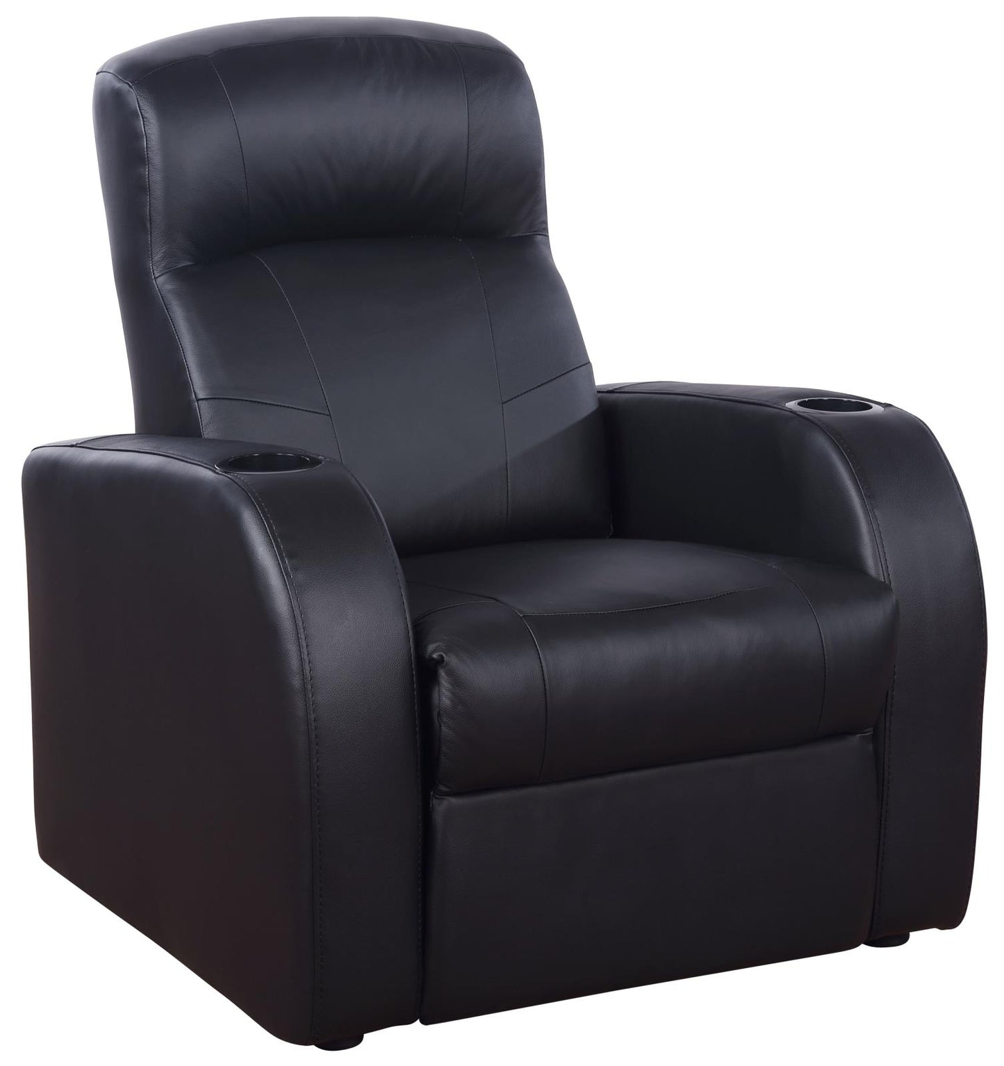 Cyrus - Cyrus Upholstered Recliner Living Room Set Black