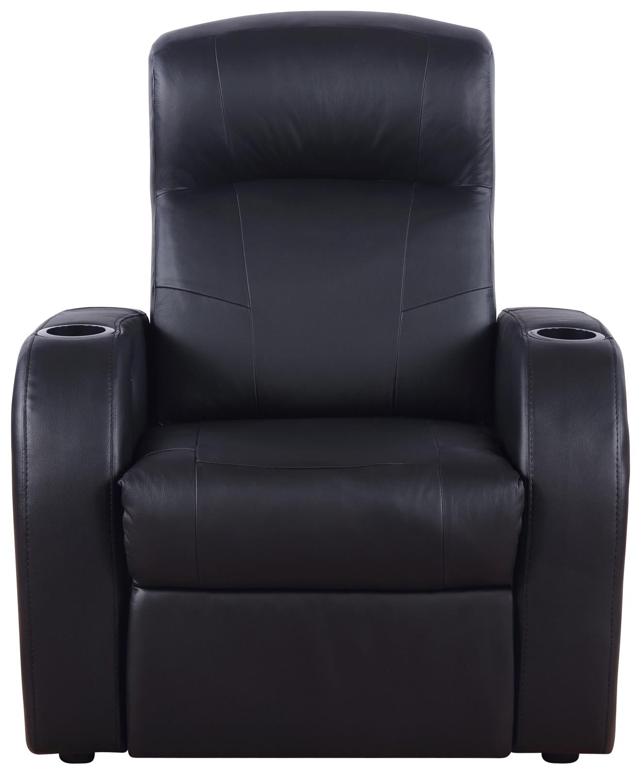 Cyrus - Cyrus Upholstered Recliner Living Room Set Black