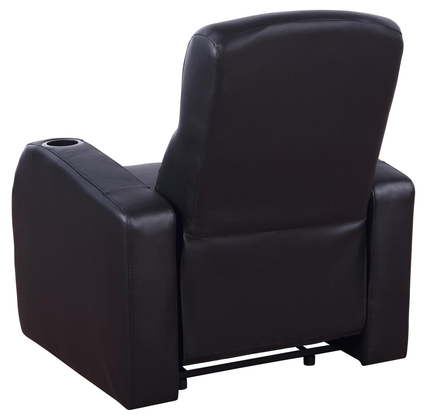 Cyrus - Cyrus Upholstered Recliner Living Room Set Black