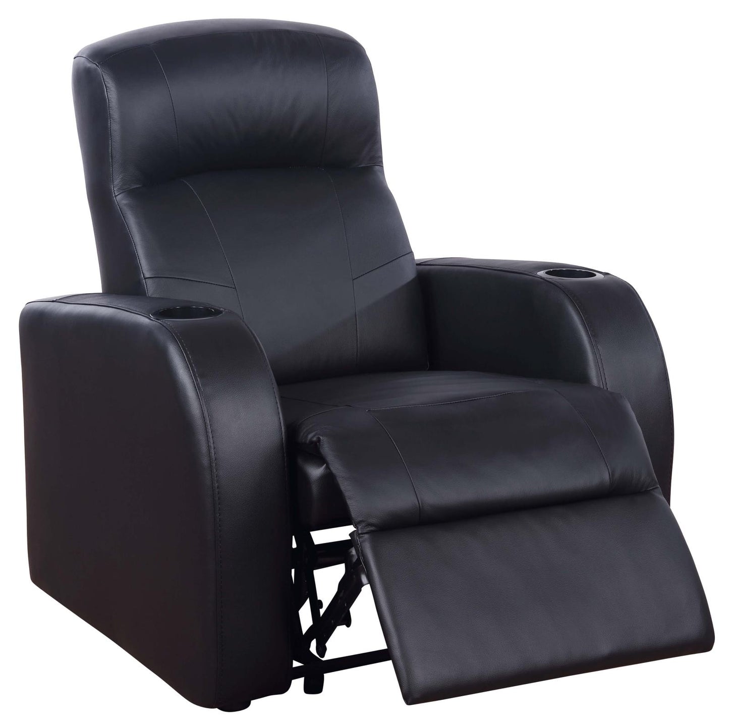 Cyrus - Cyrus Upholstered Recliner Living Room Set Black