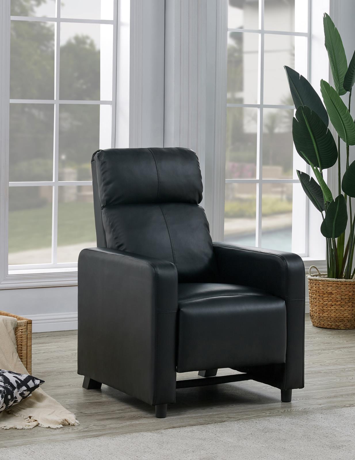 Toohey - Toohey Home Theater Push Back Recliner Black