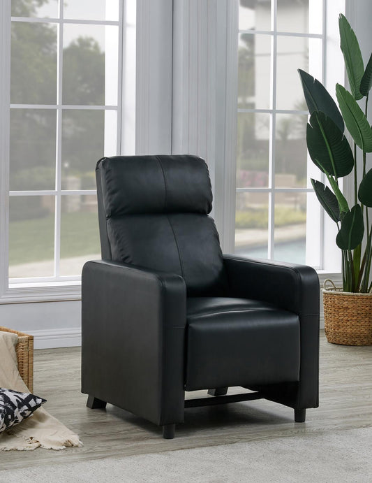 Toohey - Toohey Home Theater Push Back Recliner Black