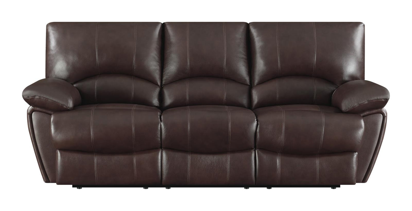 Clifford - Clifford Upholstered Pillow Top Arm Living Room Set Chocolate Brown