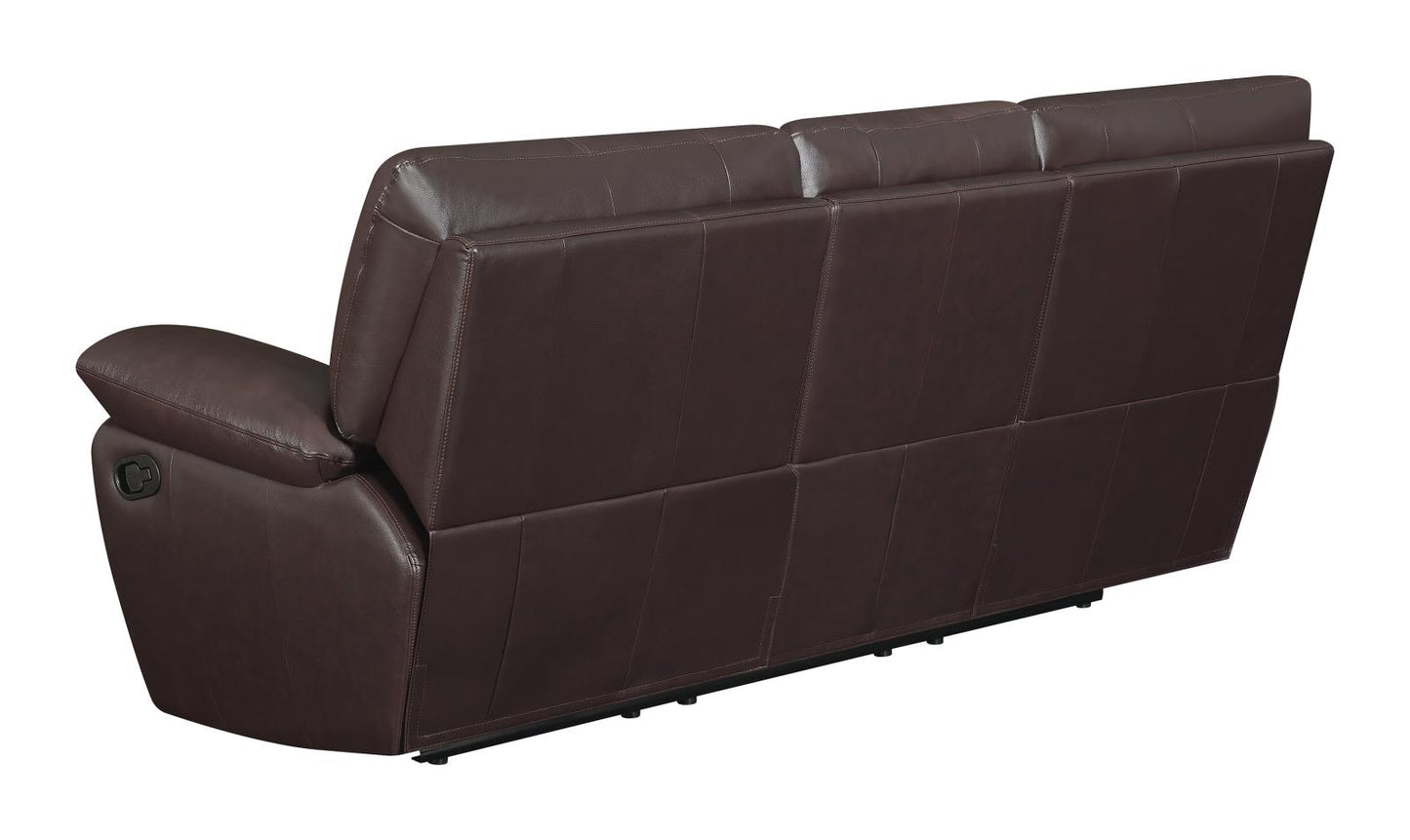Clifford - Clifford Upholstered Pillow Top Arm Living Room Set Chocolate Brown