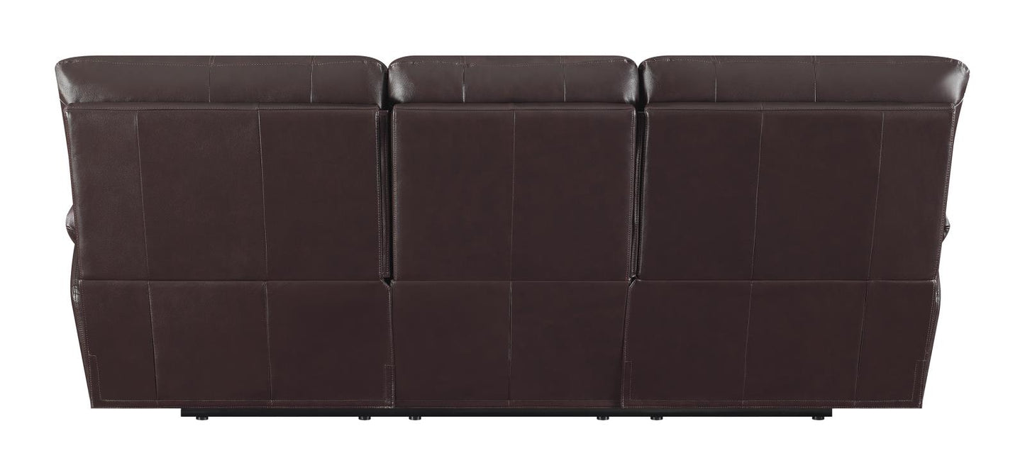 Clifford - Clifford Upholstered Pillow Top Arm Living Room Set Chocolate Brown