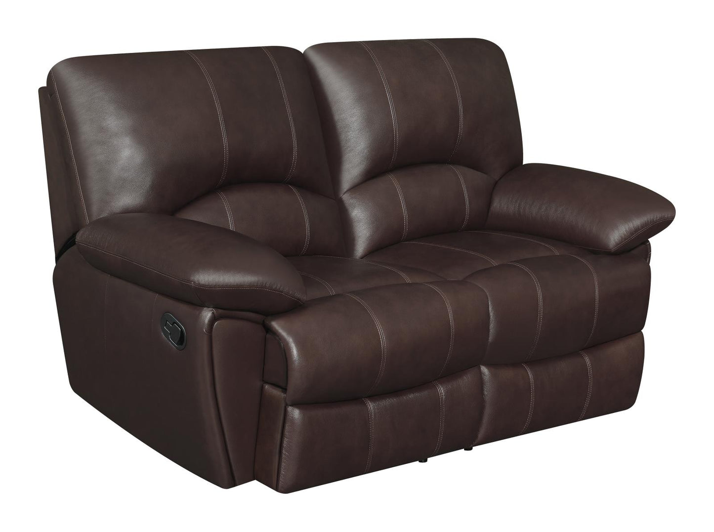 Clifford - Clifford Upholstered Pillow Top Arm Living Room Set Chocolate Brown