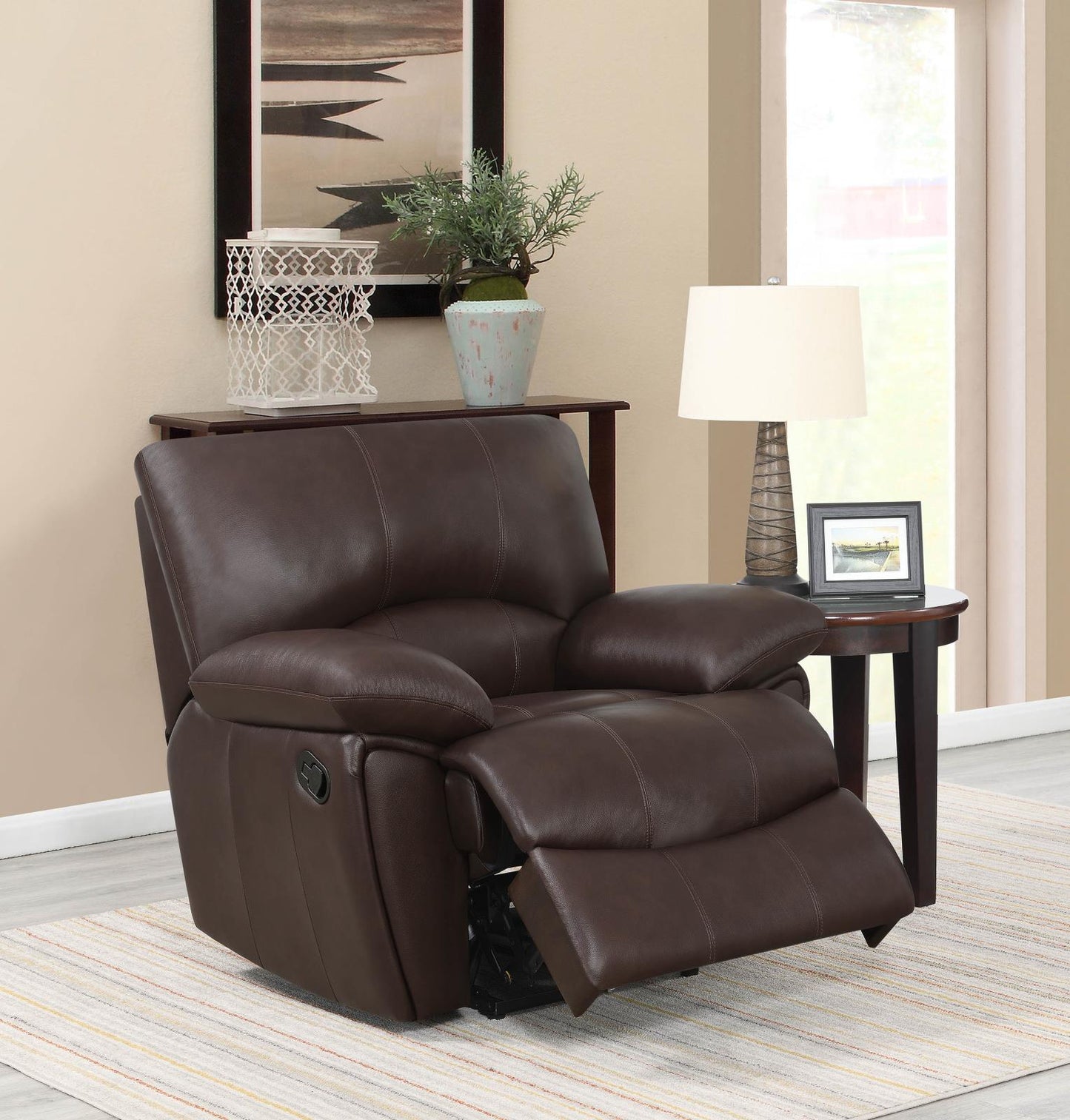 Clifford - Clifford Pillow Top Arm Recliner Chocolate