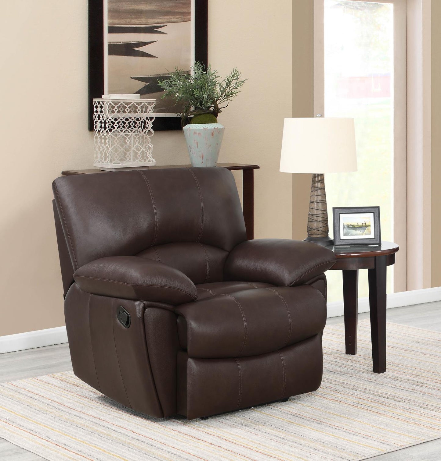 Clifford - Clifford Pillow Top Arm Recliner Chocolate