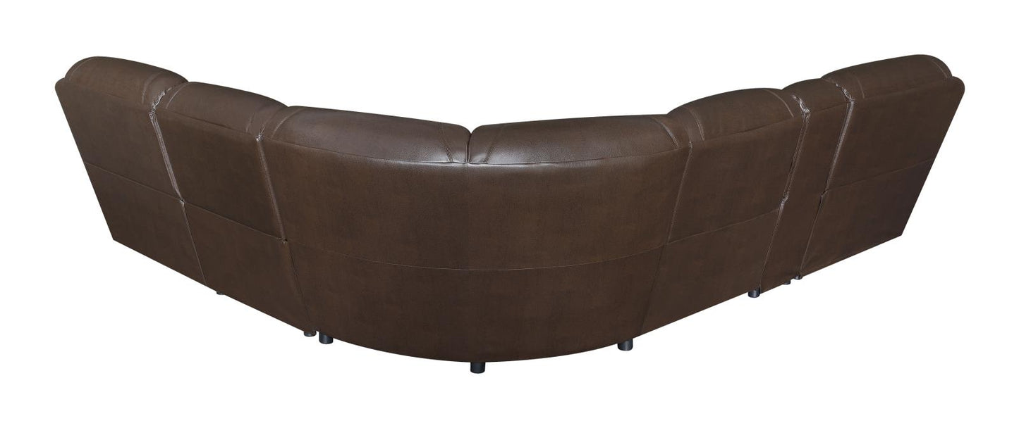 Mackenzie - Mackenzie 6-Piece Motion Sectional Chestnut