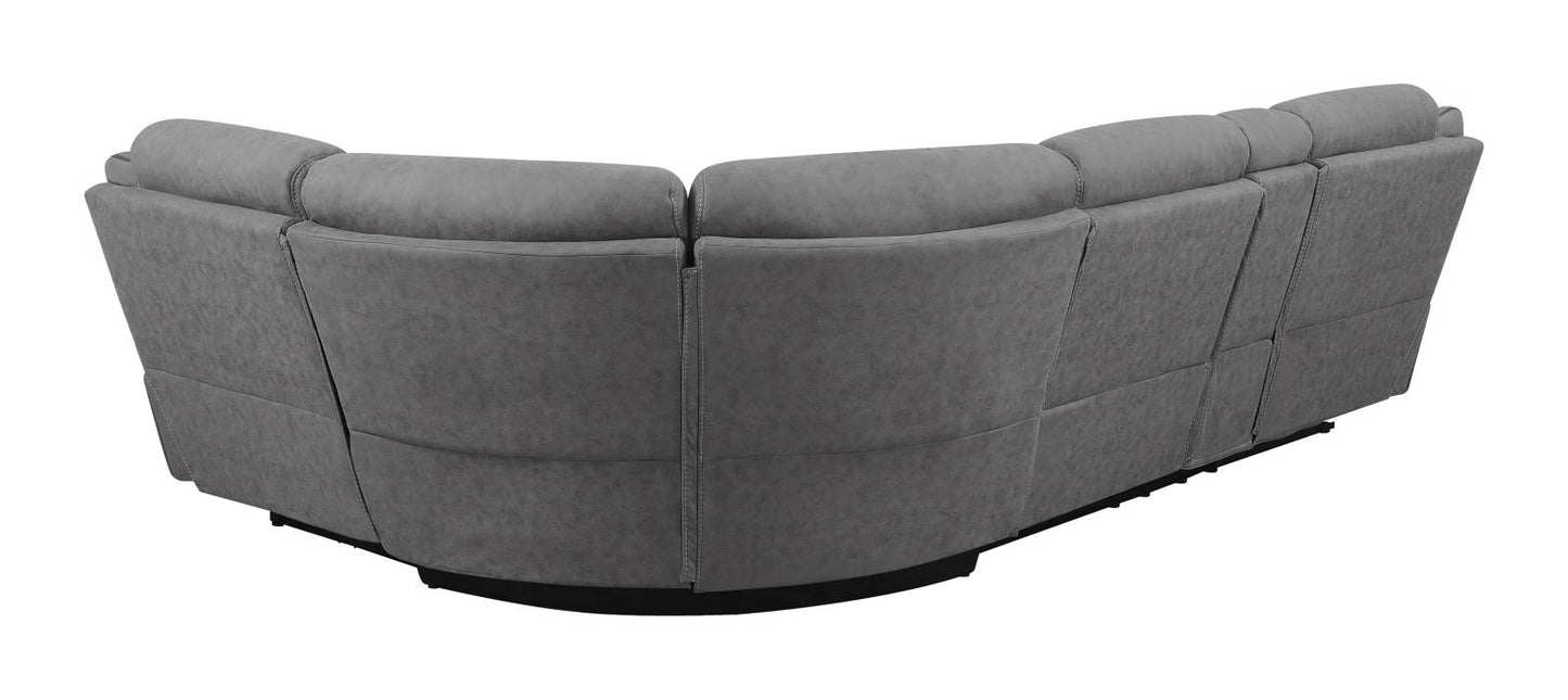 Higgins - Higgins Four-Piece Upholstered Power Sectional Grey